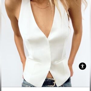 Black Zara open neckline and backless top